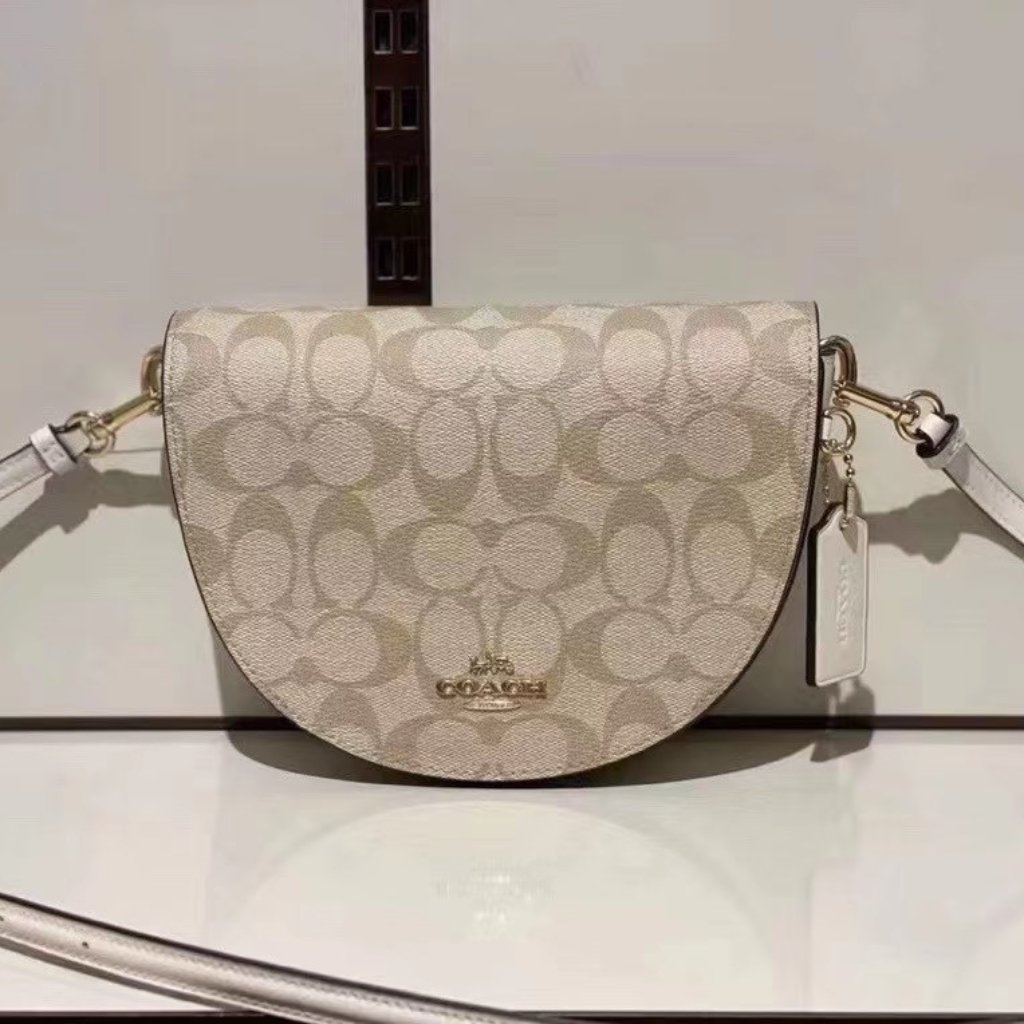 Coach Ellen Crossbody In Signature Light Khaki & Chalk C1430